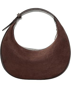 Herald Suede Crossbody Bag for Women, Vintage Hobo Handbag Crescent Shoulder Purses with Adjustab... | Amazon (US)