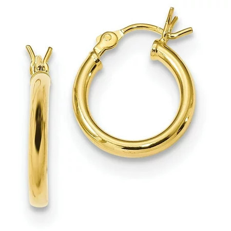 Primal Silver Sterling Silver Gold-tone Hoop Earrings | Walmart (US)