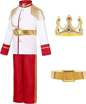 Boys Prince Charming Costume Kids Royal Prince Dress Up for Cosplay Fairytale Ball Halloween Birt... | Amazon (US)