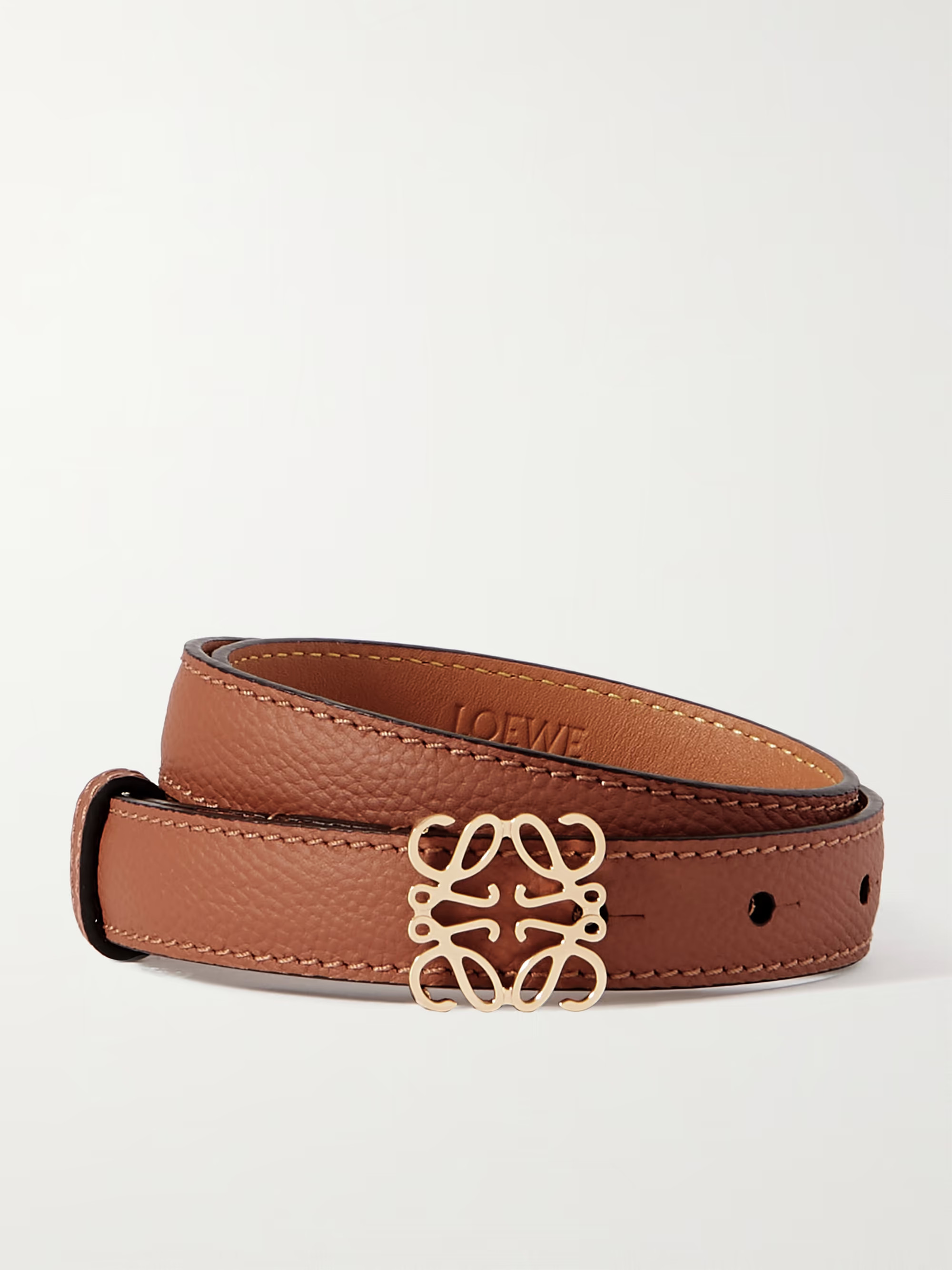Anagram textured-leather belt | NET-A-PORTER (UK & EU)