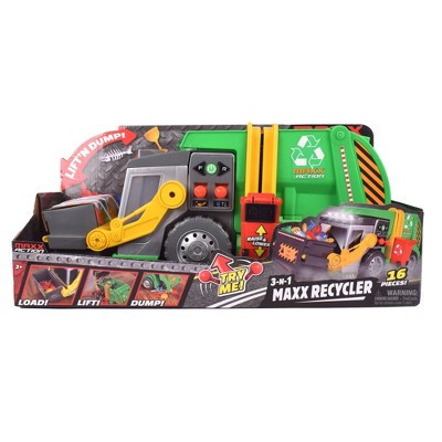 Maxx Action 3-N-1 Maxx Recycler - Toy Garbage Truck with Joystick Controllers and Miniature Trash Pieces | Target