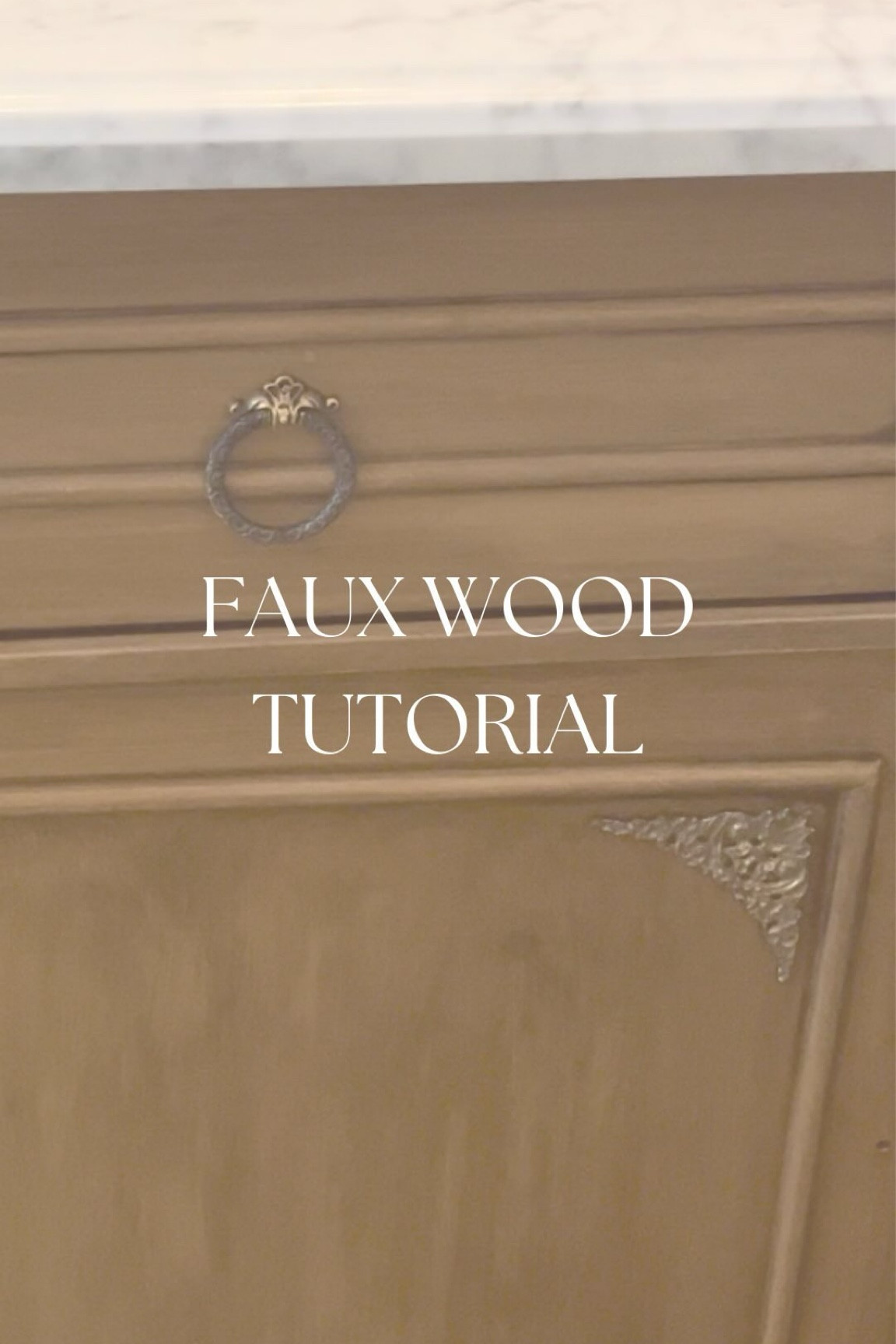 My vanity was white so I painted it with Retique It, but the oak color is in stock now! 

Similar hardware is linked

#orcat #oneroomchallenge #apartmenttherapy #bathroomremodel #diy #diyfauxwood #fauxwood #fauxwoodpaint #retiqueliquidwood