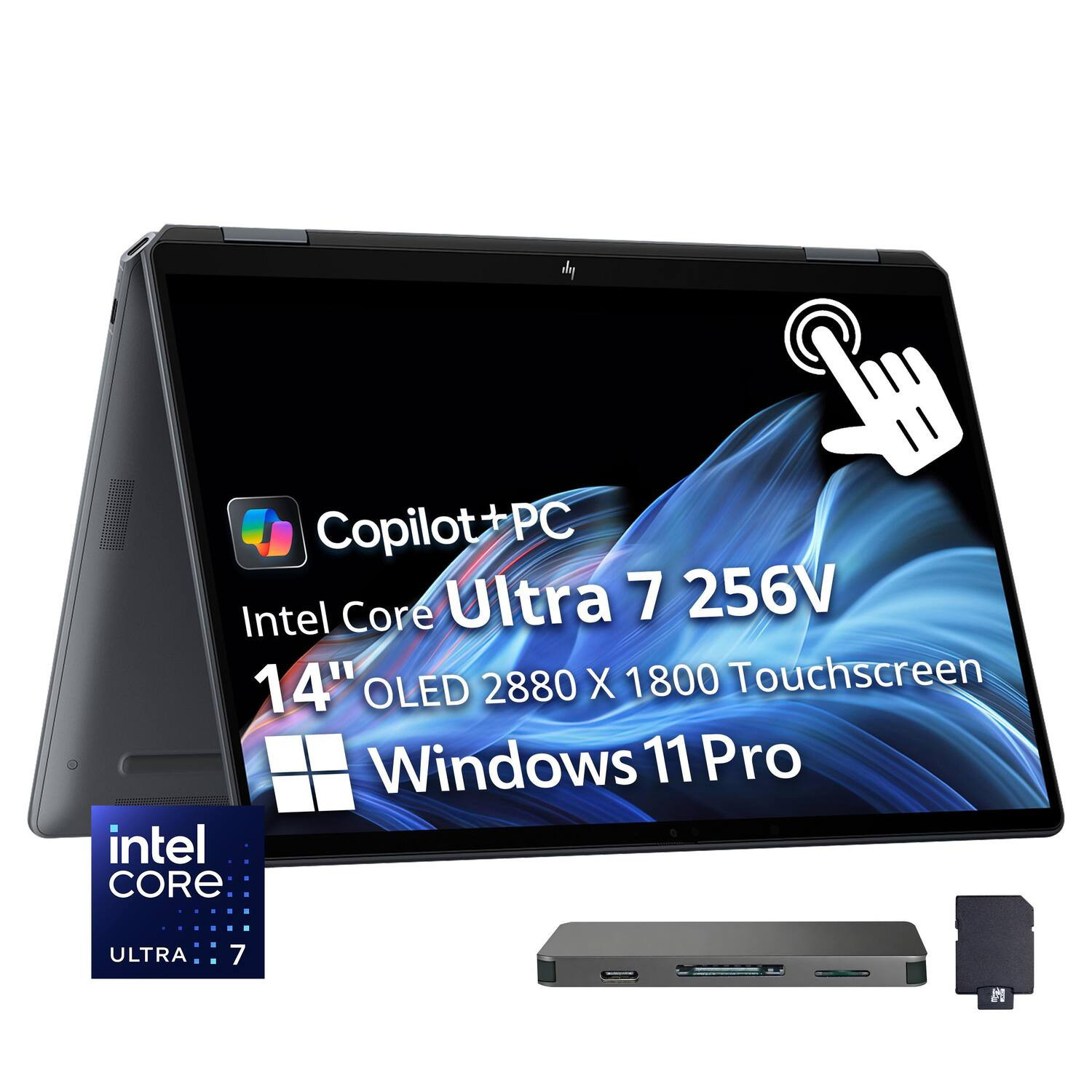 HP - Upgraded - OmniBook Ultra Flip - Copilot+ PC - 14" 3K OLED Touch-Screen Laptop - Intel Core Ultra 7 256V - 16GB Memory - 1TB SSD - Eclipse Gray | Best Buy U.S.