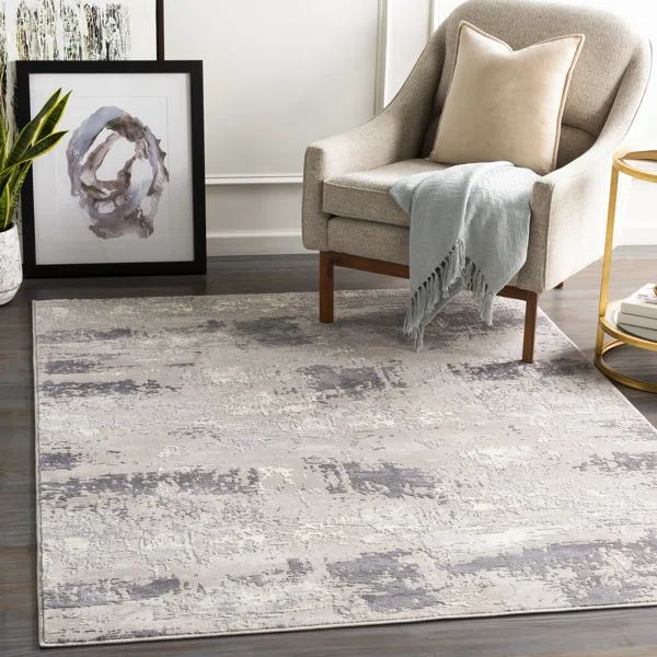 Keeran Abstract Charcoal/Light Gray Area Rug | Wayfair North America