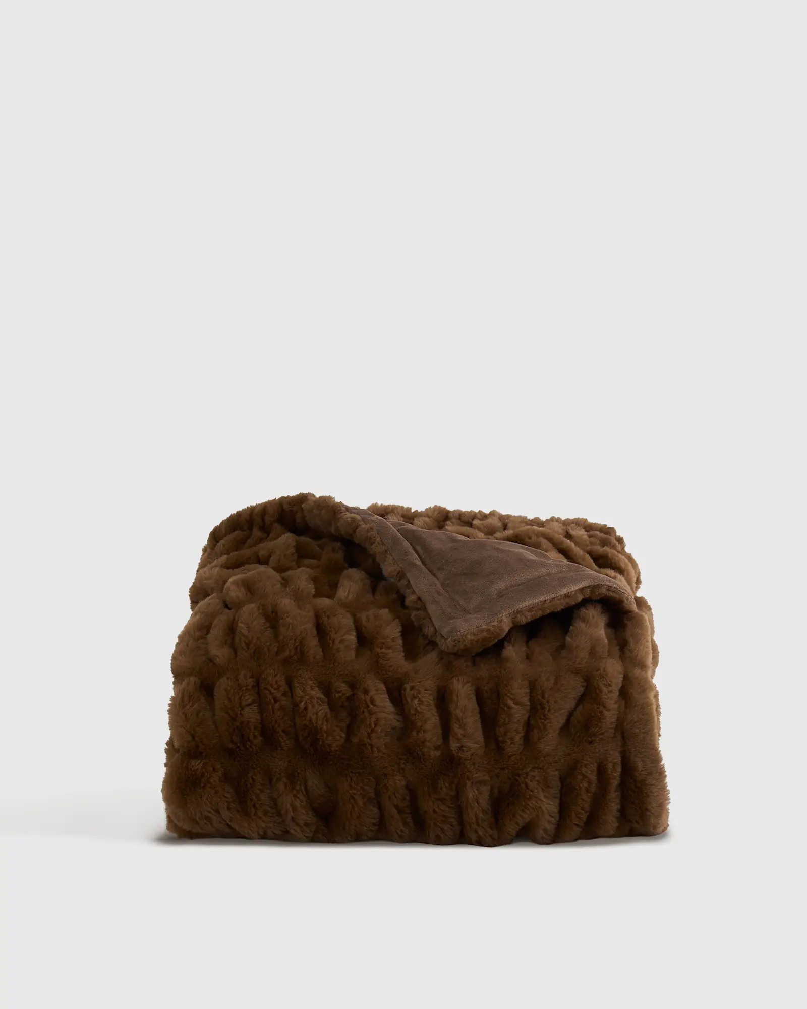 Textured Faux Fur Throw | Quince