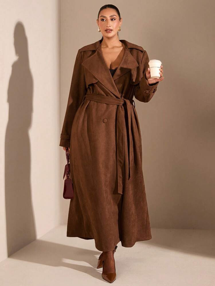 Overcoat trench coat | SHEIN