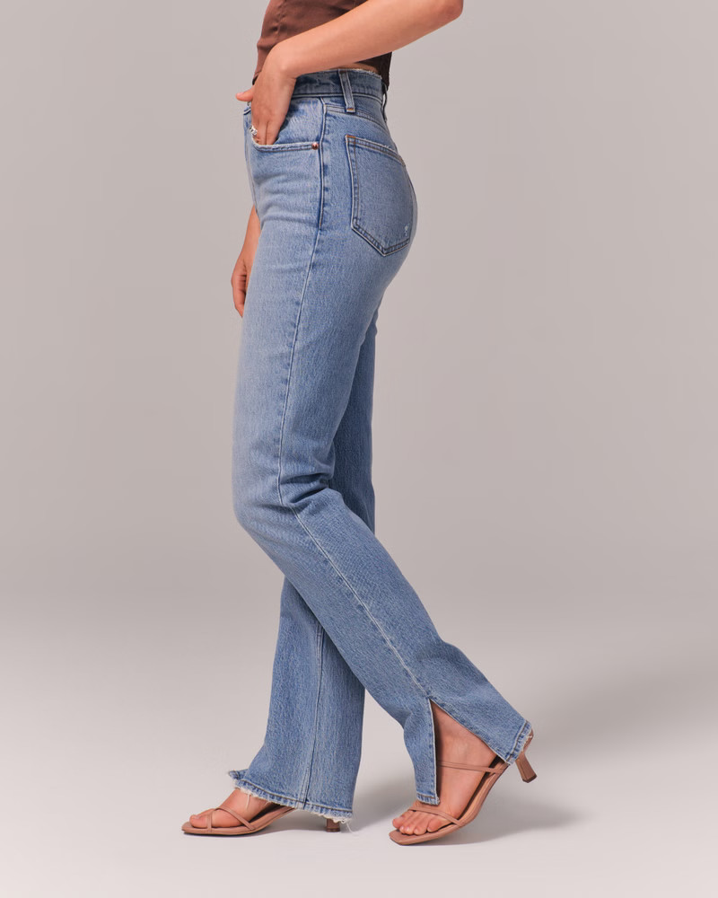 90s Ultra High Rise Straight Jeans | Abercrombie & Fitch (US)