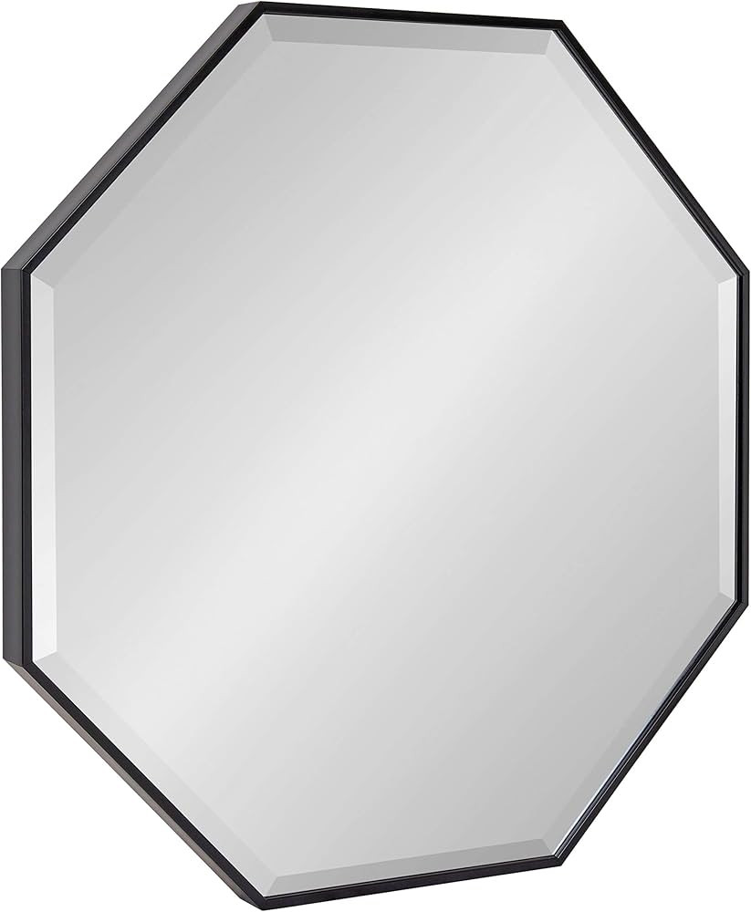 Kate and Laurel Rhodes Glam Octagon Mirror, 29" x 29", Black, Chic Geometric Wall Decor | Amazon (US)