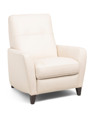 33X39 Genuine Leather Push Back Recliner, Polyester/Leather | TJ Maxx