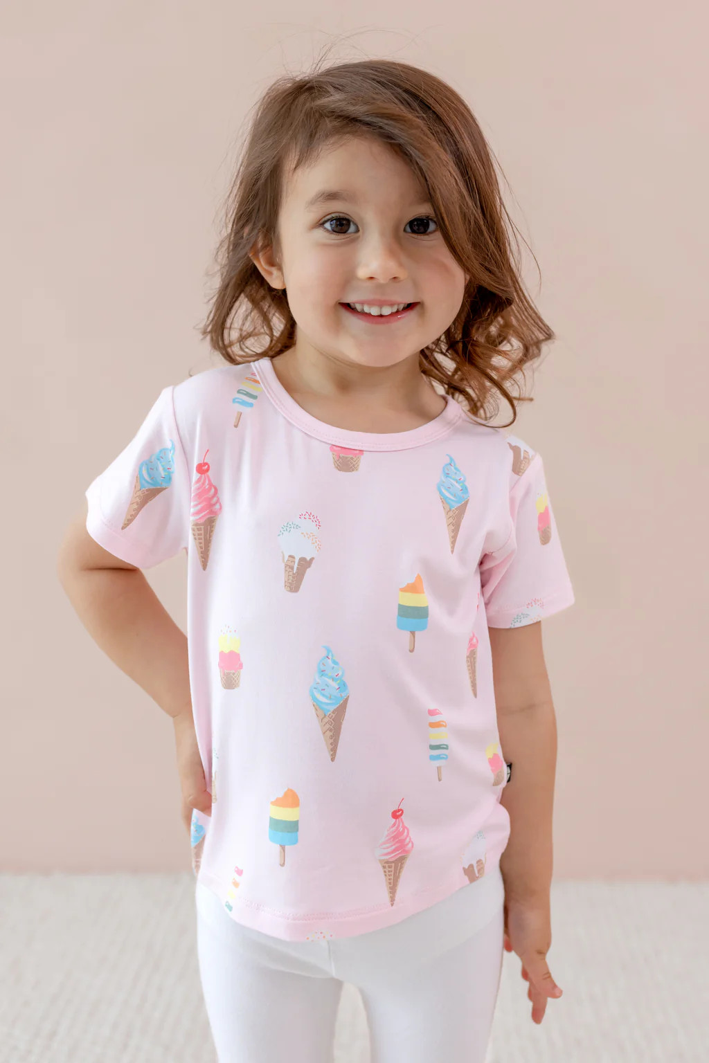 Toddler Basic Tee in Sakura Ice Cream | Kyte Baby
