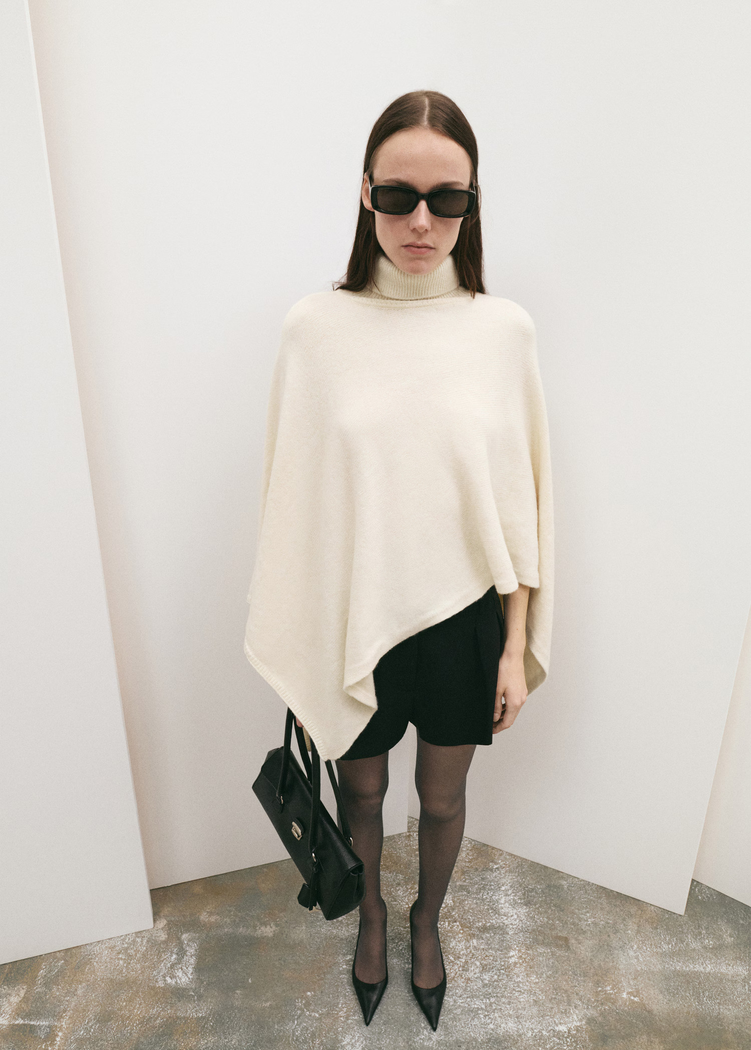 Knitted turtleneck cape | Mango (US/MX/AU)
