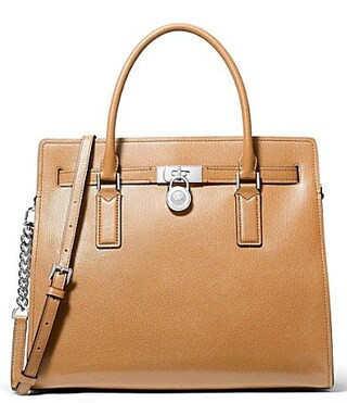 Michael Kors Hamilton Moderne Large Satchel Bag - Peanut | Dillard's