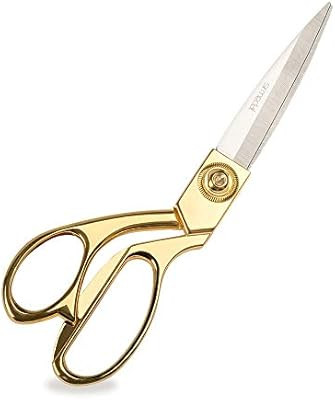 SIRMEDAL Professional Heavy Duty Tailor Scissors 8" Gold Stainless Steel Dressmaker Shears(Gold) | Amazon (US)