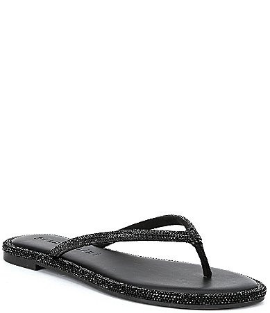 Gianni Bini Betina Rhinestone Embellished Thong Sandals - 6 | Dillard's