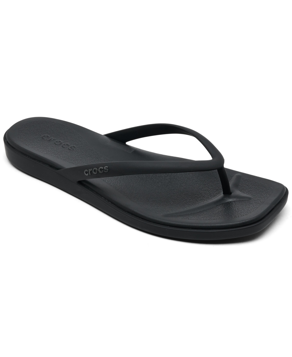 Crocs Women's Miami Flip-Flop Sandals from Finish Line - Black | Macy's