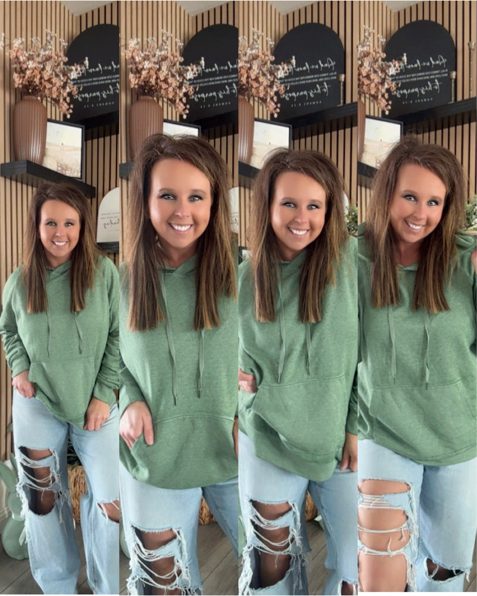 OOTD. Hoodie is the perfect shade of green for St.Patty Day and Jeans are AE. 

#LTKSpring #LTKStyleTip #LTKSeasonal