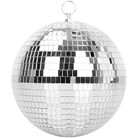 Big Mo's Toys Mirror Ball - Silver Hanging Disco Ball Party Decoration Accessories for 70s Parties | Amazon (US)