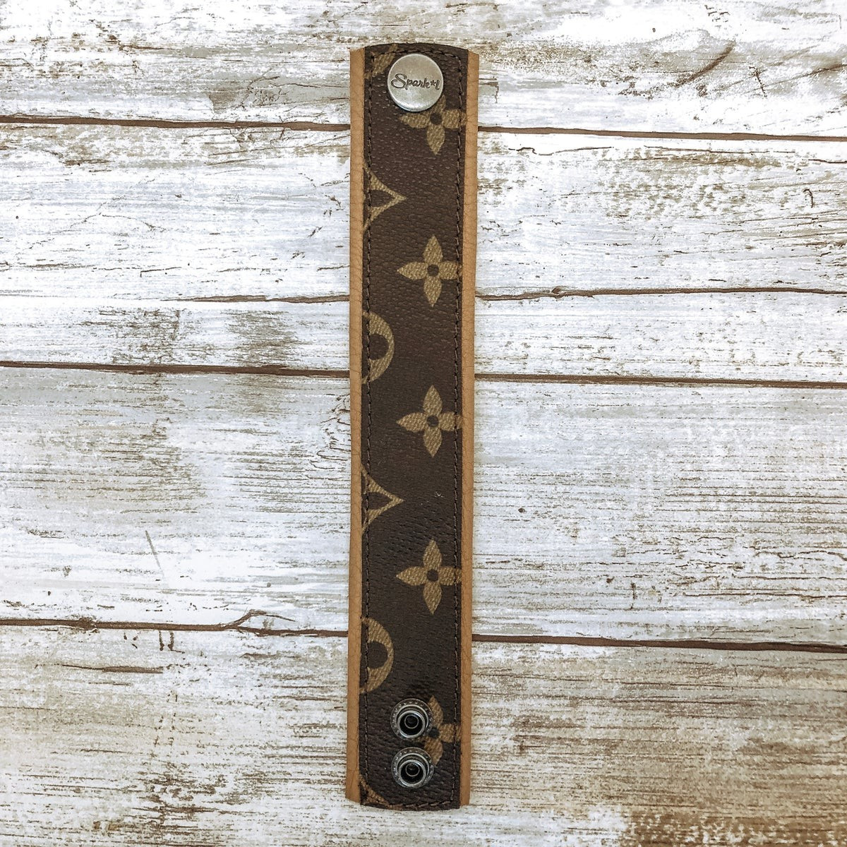 Small Cuff Bracelet in Upcycled Louis Vuitton | Sparkl