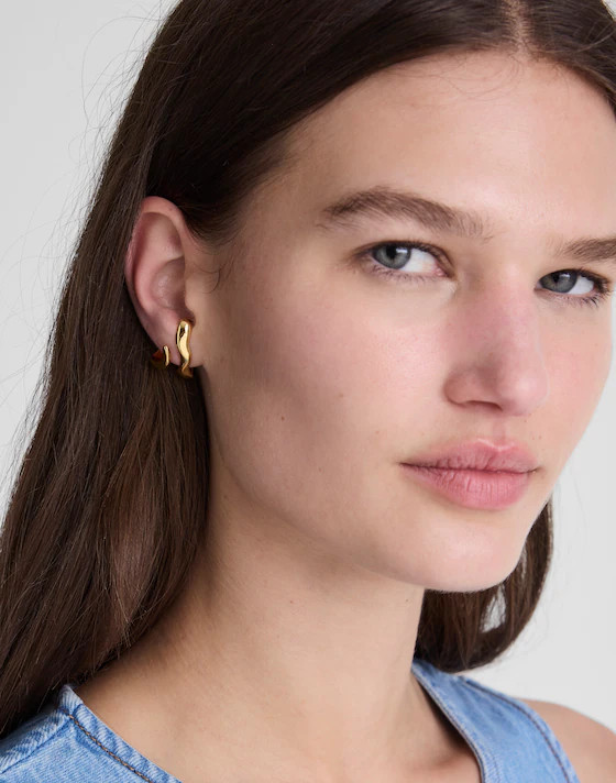 Sculptural Wraparound Double Hoop Earrings | Madewell
