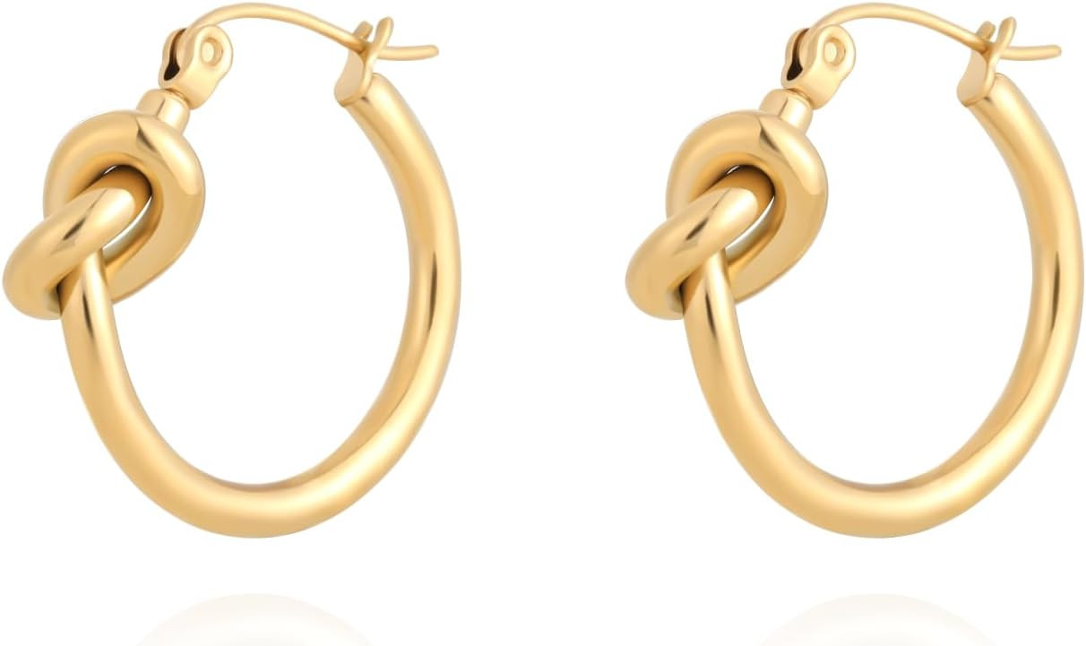 Acrylic Gold Hoop Statement Dainty Summer Earrings for Women | Amazon (US)
