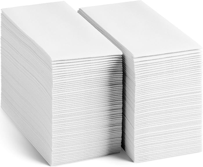 50-Pack Servietto Disposable Linen-Feel Guest Towels [12" x 17"] - Cloth-Like Hand Bathroom Napki... | Amazon (US)