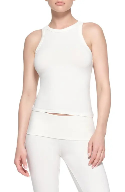 SKIMS Stretch Cotton Jersey Tank in Marble at Nordstrom, Size Xx-Small | Nordstrom