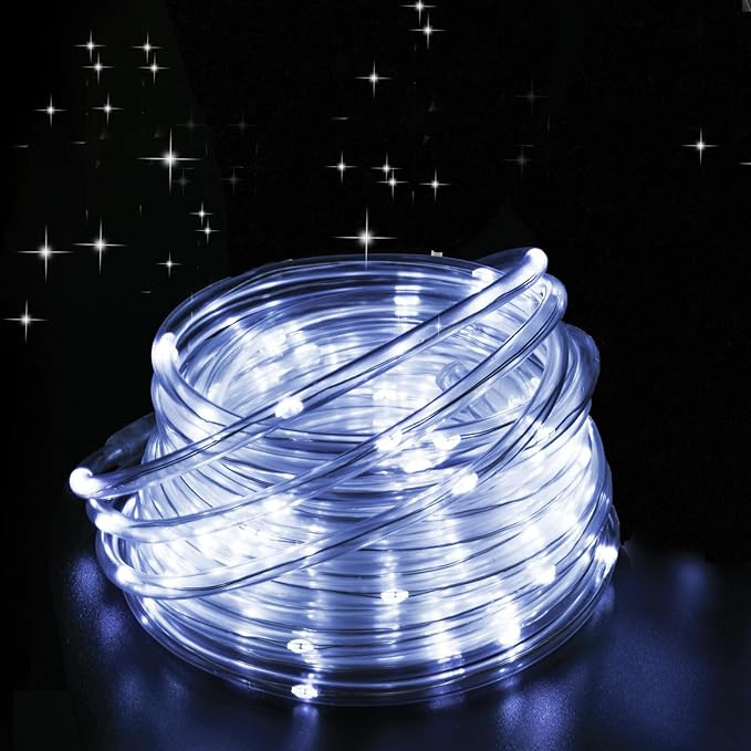 LED Rope Lights Outdoor Waterproof Battery Operated String Lights, 39FT 100LED 8 Modes Rope Light... | Amazon (US)