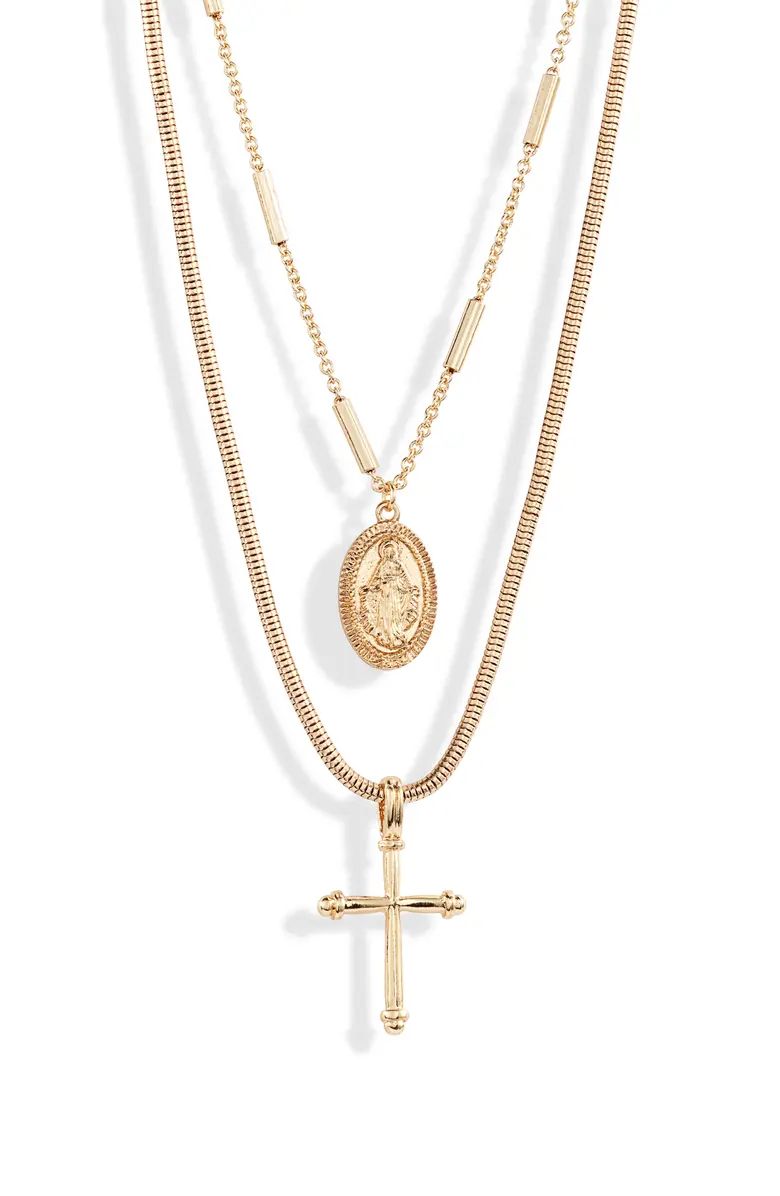 Coin & Cross Set of 2 Necklaces | Nordstrom