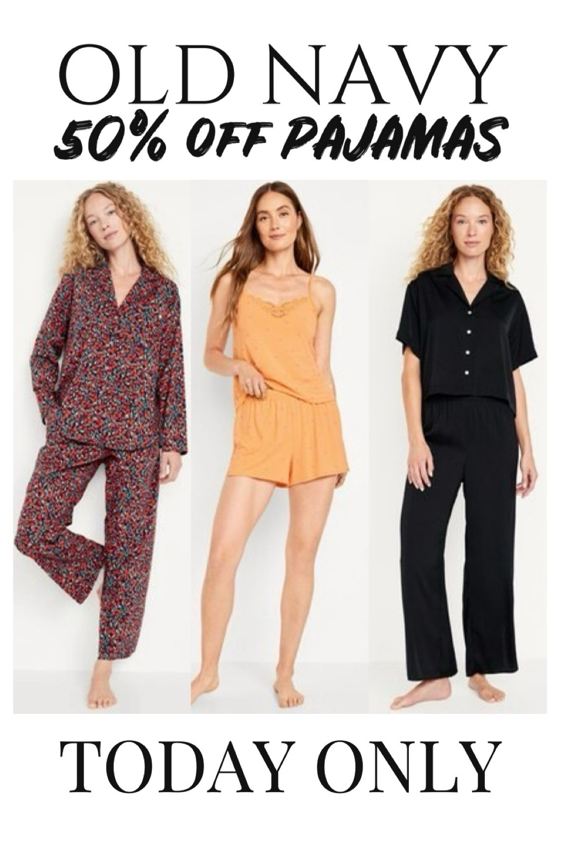Old Navy 50% off pajamas today only 

#LTKfindsunder50 #LTKstyletip #LTKsalealert