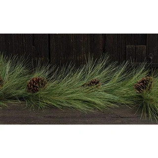 Fine Woodsy Needle Pine Garland 5 ft. - Green - 5 ft. - On Sale - Overstock - 26446368 | Bed Bath & Beyond