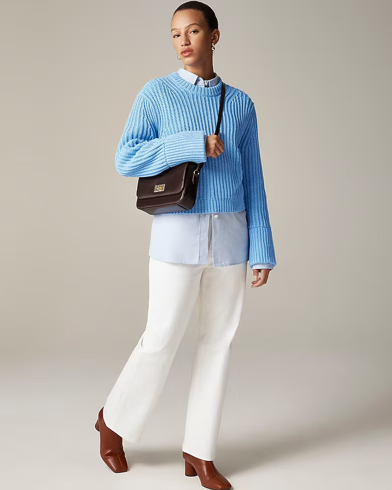 Heritage cotton fisherman crewneck sweater | J. Crew US