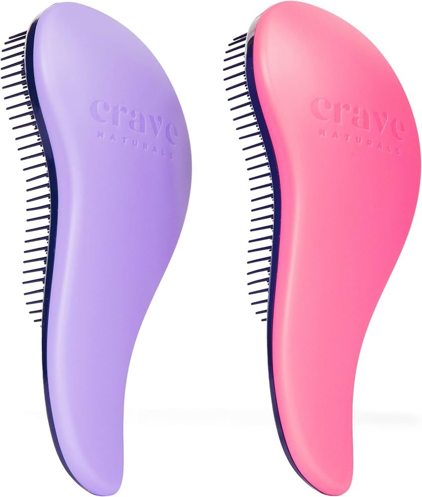 Crave Naturals Glide Thru - Cepillos desenredantes para cabello de adultos y niños, cepillo dese... | Amazon (US)