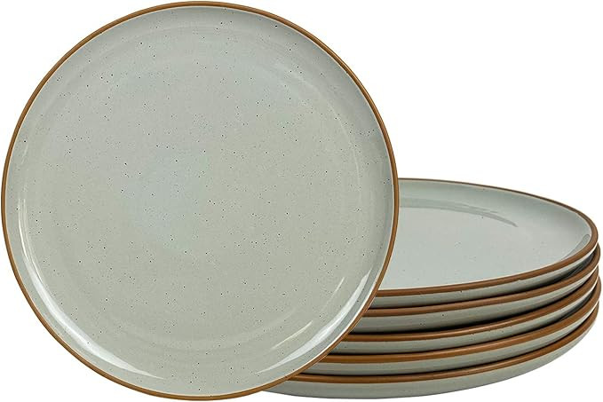 Mora Ceramic Dinner Plates Set of 6, 10 inch Dish Set - Microwave, Oven, and Dishwasher Safe, Scr... | Amazon (US)