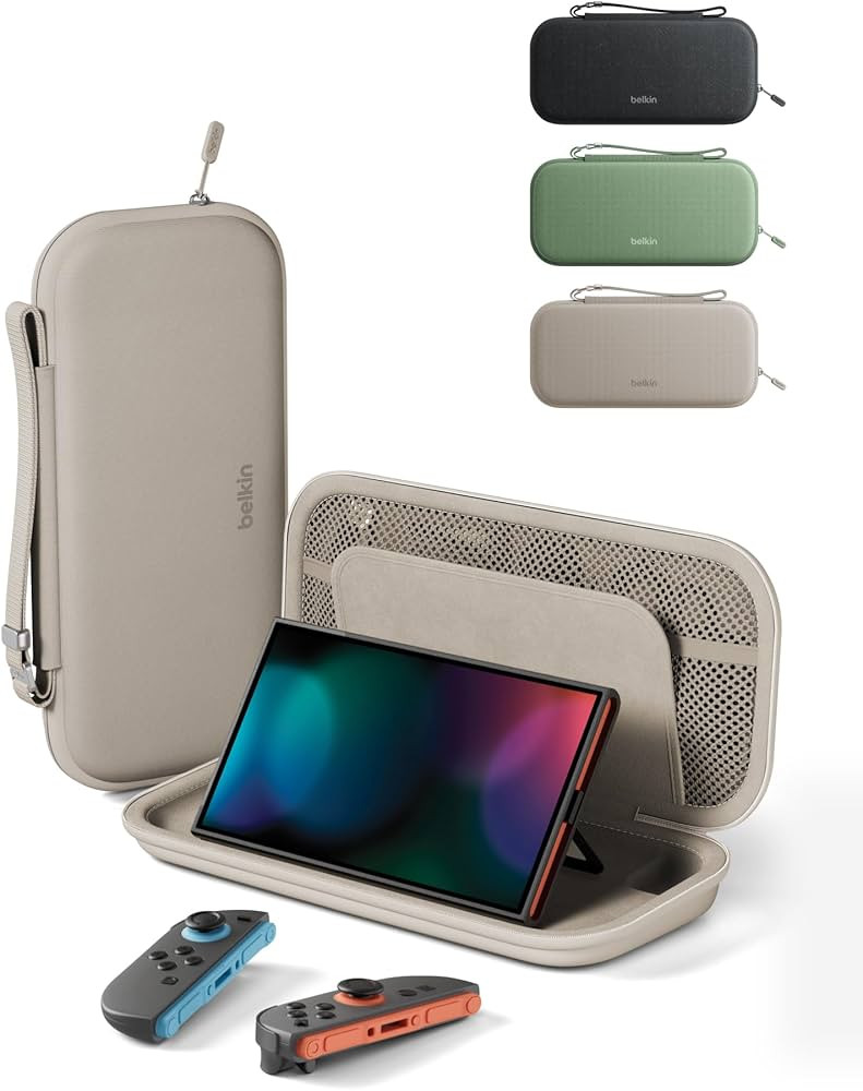 Belkin Nintendo Switch 2 Case, Travel Bag w/AirTag Holder & Storage Pocket for Up to 12 Game Card... | Amazon (US)