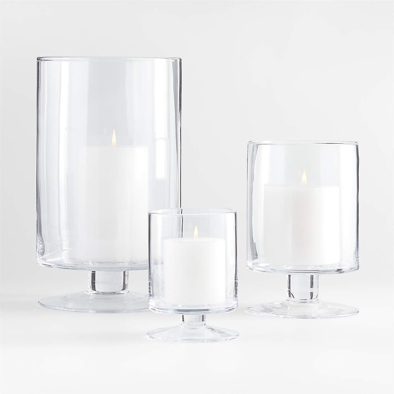 London Clear Hurricane Candle Holder 13.5" + Reviews | Crate & Barrel | Crate & Barrel