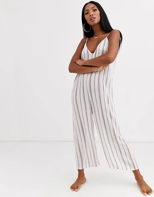 Rare Bird relaxed beach jumpsuit in stripe | ASOS (Global)