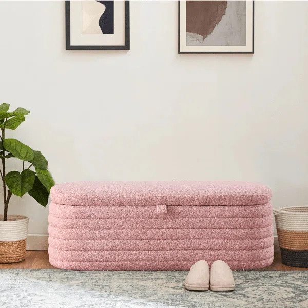 Hazelzet Fabric Upholstered Storage Bench | Wayfair North America