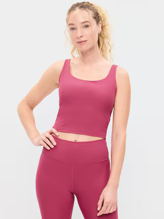 Light Support PowerSoft Longline Sports Bra | Old Navy (US)