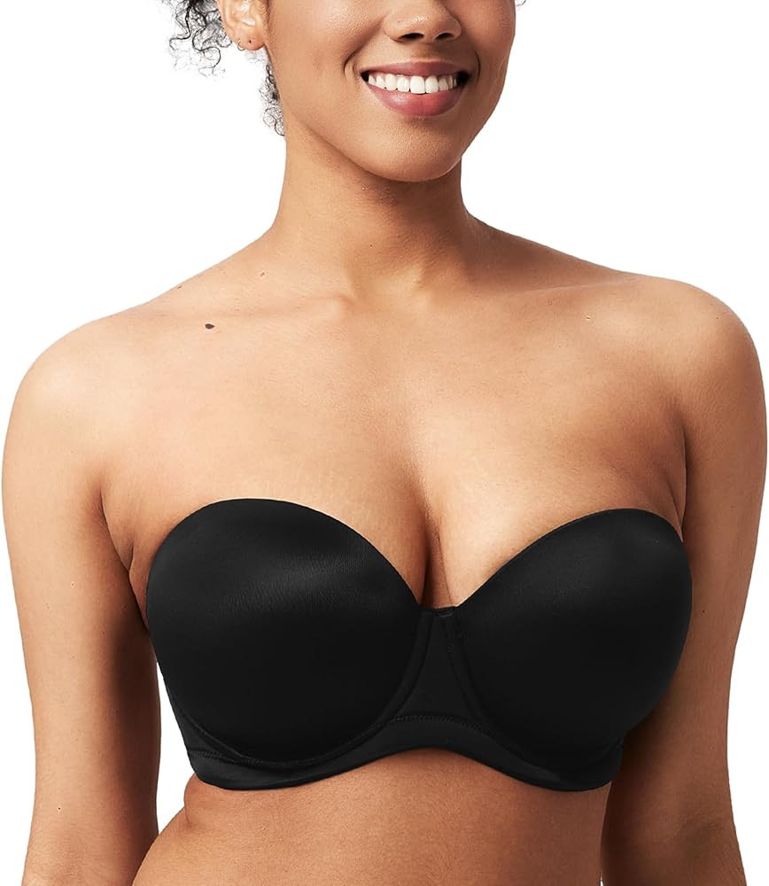 HSIA Strapless Bras for Women Large Breasts Non Slip Full Coverage Underwire Supportive Multiway ... | Amazon (US)