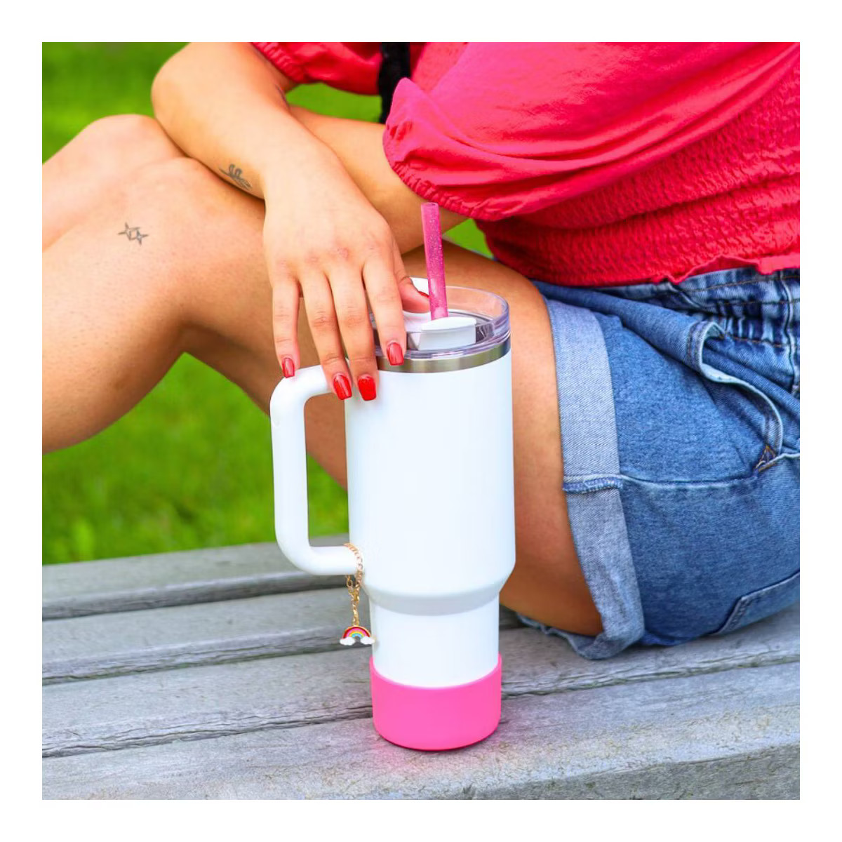 CharCharms Water Bottle Boot Hot Pink: Silicone Boot, Dishwasher-Safe, Drinkware Accessory for Ho... | Target