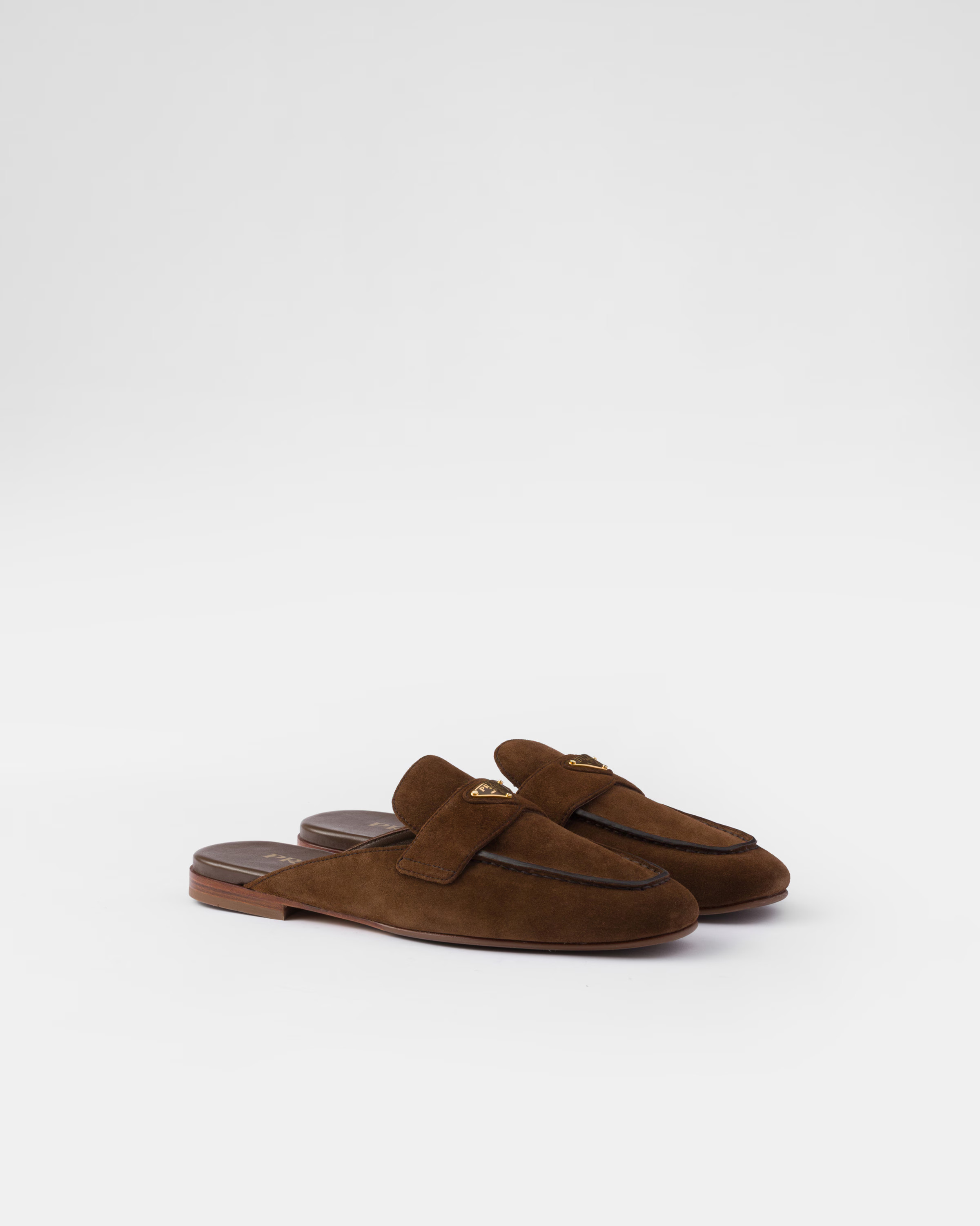 Suede slippers | Prada US