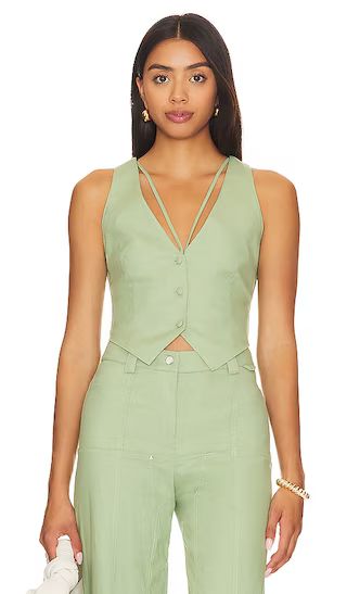 Matilde Vest in Sage Green | Revolve Clothing (Global)