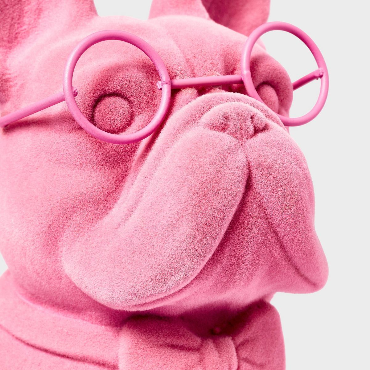 Valentine Tabletop Flocked French Bulldog Pink - Spritz™ | Target