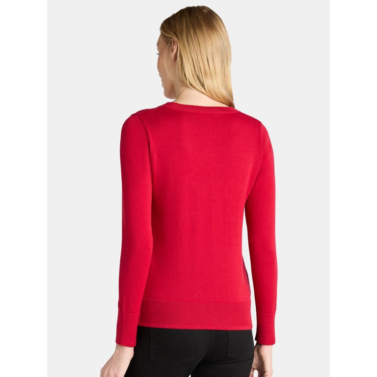 Time and Tru Women’s Valentine’s Day Sweater, Lightweight, Sizes XS-XXXL | Walmart (US)