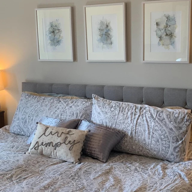 Bedroom Wall Decor Over the Bed Set of 3 Prints, Abstract Watercolor Paintings, Matching Pictures... | Etsy (US)