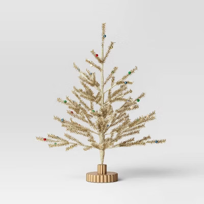 Christmas Decorated Tinsel Tree Gold - Threshold™ | Target