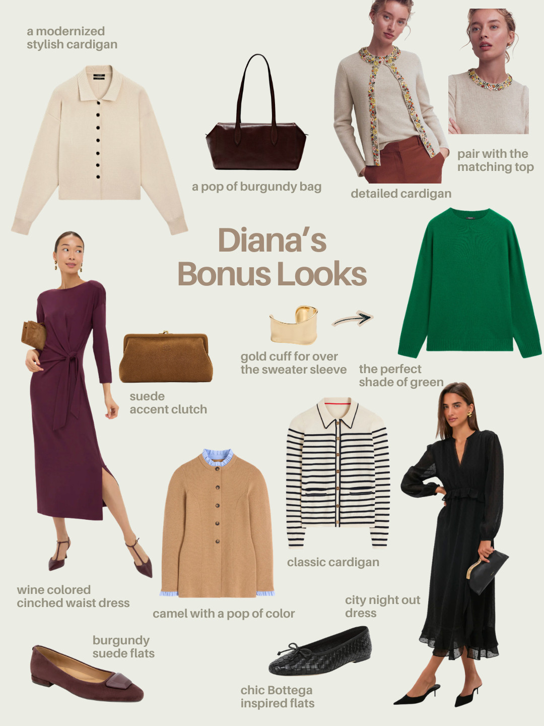 Bonus Looks: Colorful pieces that still feel classic and pair with neutrals seamlessly. 

 