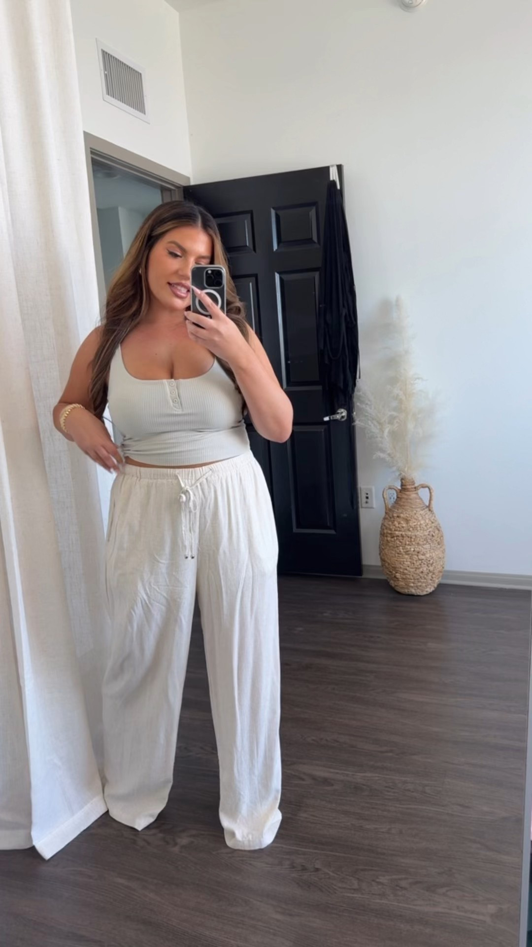 Amazon Prime Day is here! Sharing some Summer staples that are on sale right now! Wearing my reg L in the tank top with built-in bra and L in the linen pants in the color ‘apricot’! Stay tuned for more of my favs on sale 🩷

#LTKFindsUnder50 #LTKMidsize #LTKSaleAlert