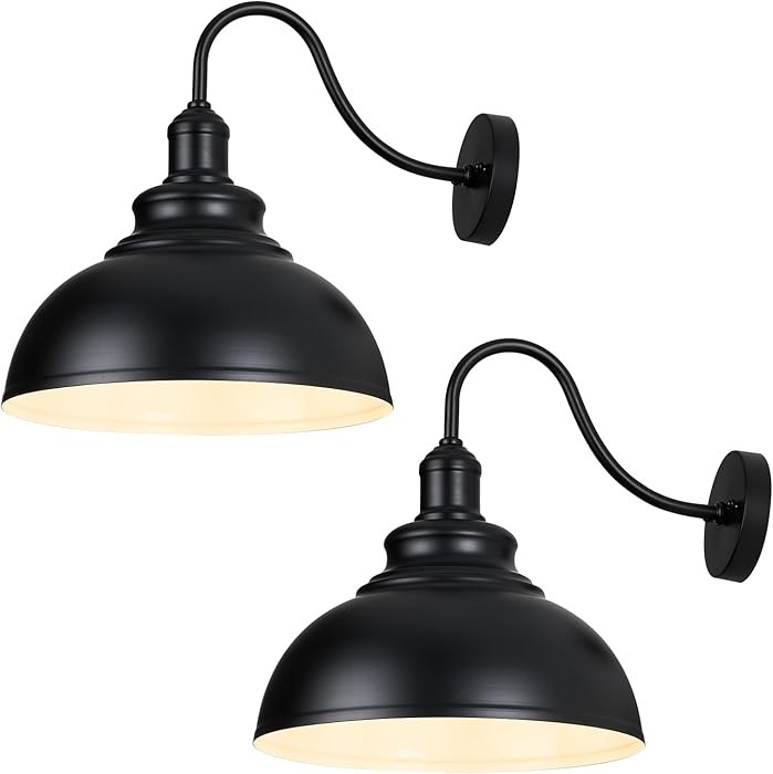 2 Pack Outdoor Wall Lights 14 inch Exterior Barn Wall Sconce Fixture Wall Mount Lantern Waterproo... | Amazon (US)