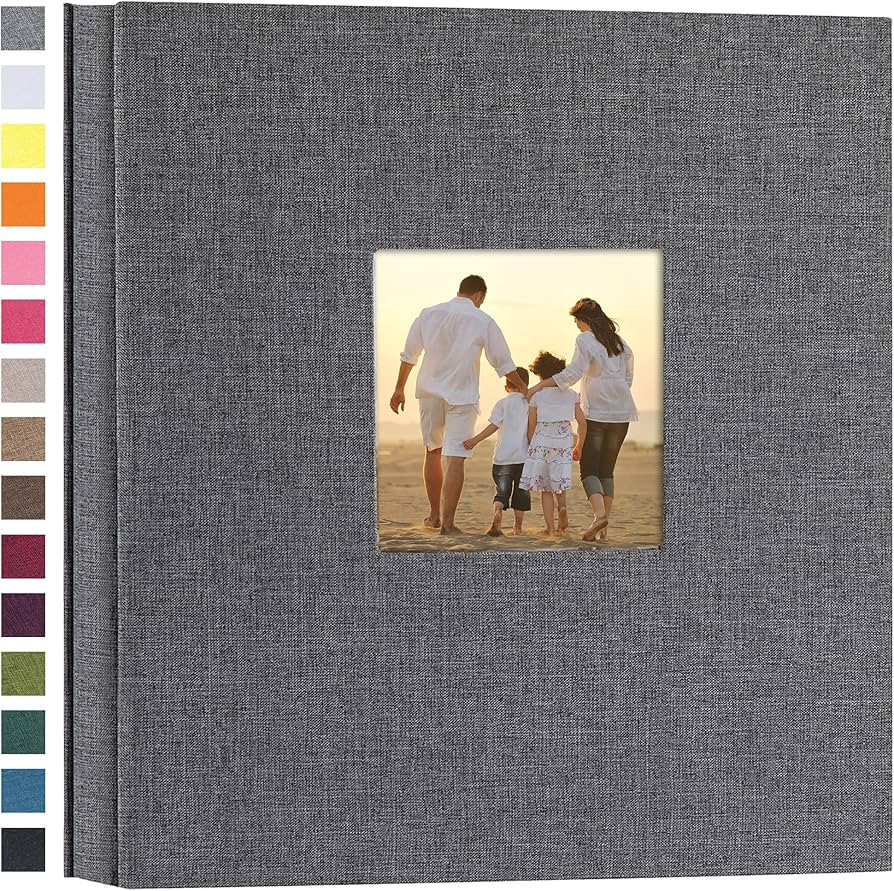 potricher Linen Hardcover Photo Album 4x6 600 Photos Large Capacity for Family Wedding Anniversar... | Amazon (US)
